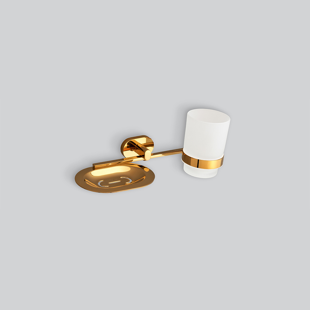 Soap With Tumbler Holder (Gold) image