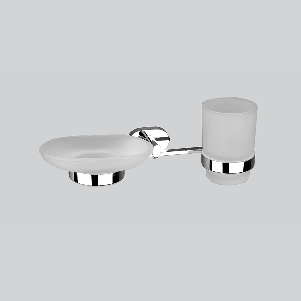 Soap With Tumbler Holder (Silver) image