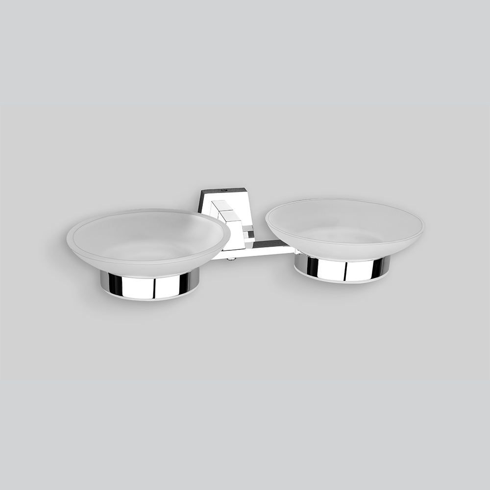 Double Soap Dish (Triangle - Silver) image